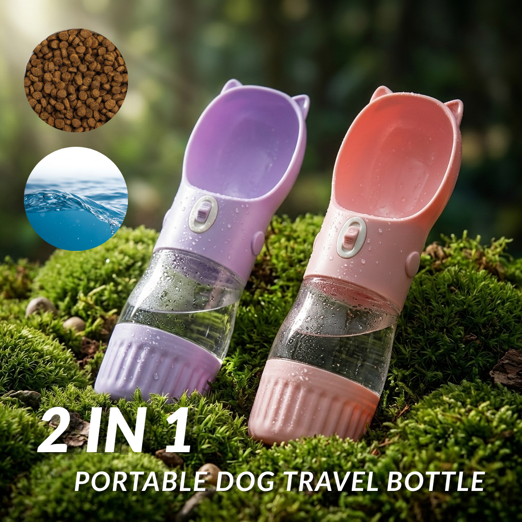 2-in-1 Portable Dog Travel Bottle